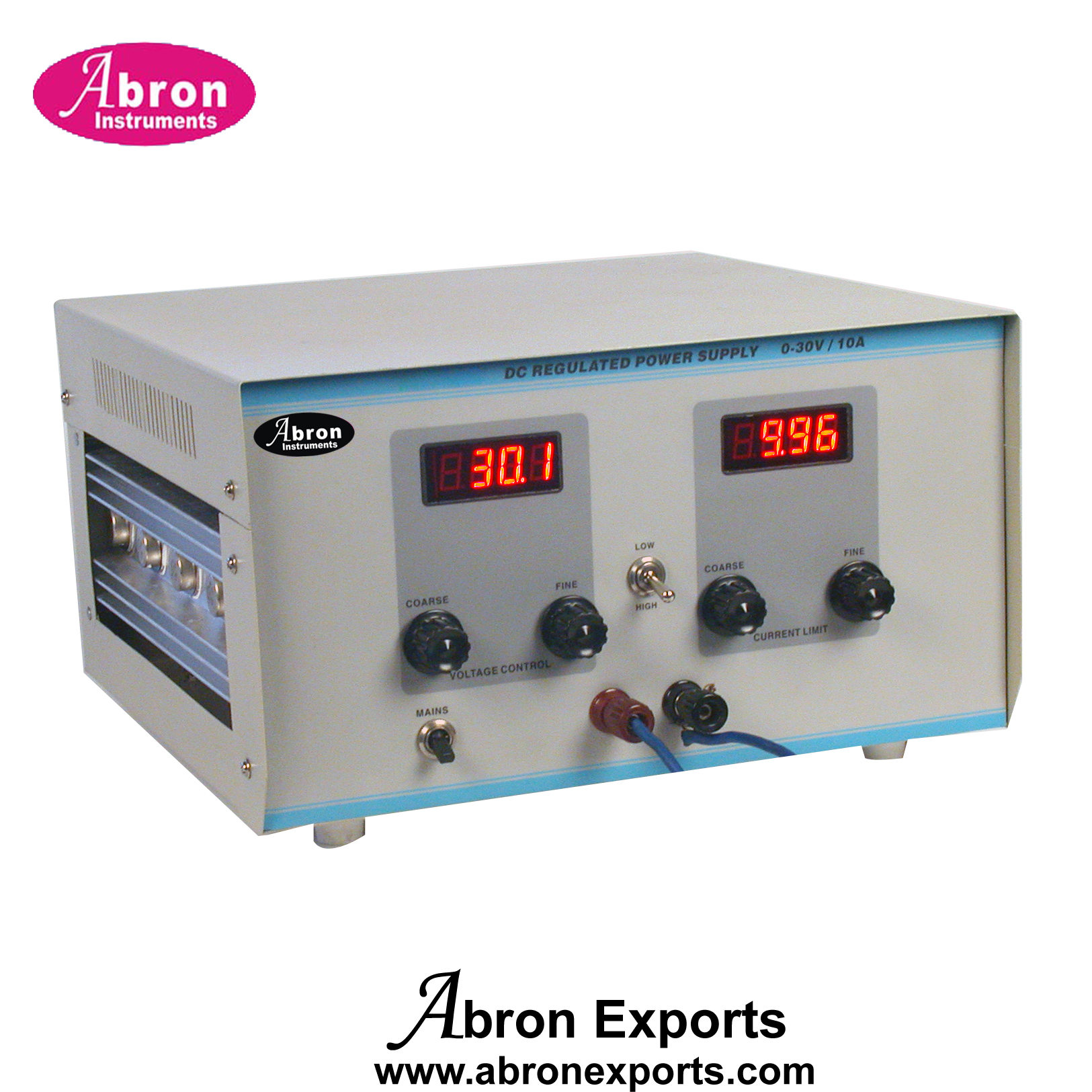 Power Supply Digital DC 0-30v variable x0.1v 0-10amp Both variable Stablized 2meters Output Terminals AE-1377DBA10 